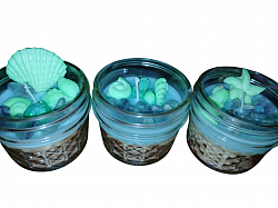 Beach themed soy candles