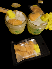 Tropical sherbert dessert candles